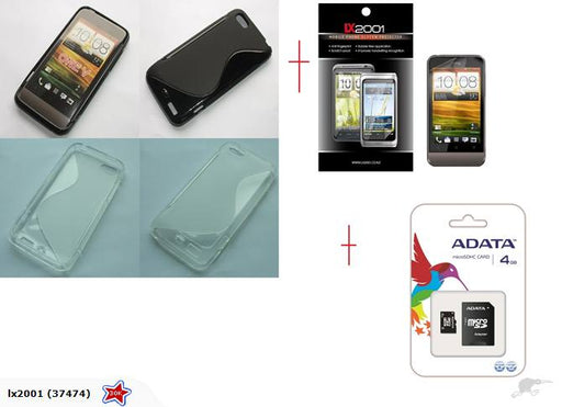 HTC ONE V Rubber Case 4GB Micro SD Card