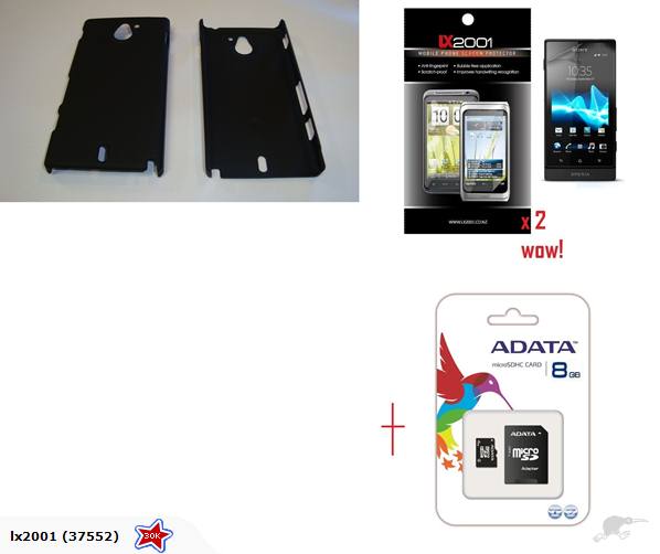 Sony Xperia Sola MT27i Case + 8GB MicroSD Card