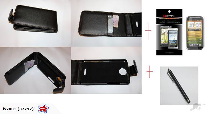 HTC ONE X Flip Leather Case + SP + Stylus