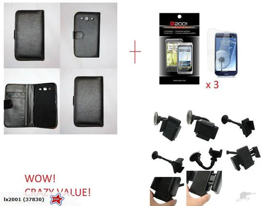 Samsung Galaxy S3 Leather Case Car Kit Holder - LX2001 - Homewares, Outdoor, Phone Accessories, Cases, Speakers, Headphones + More -