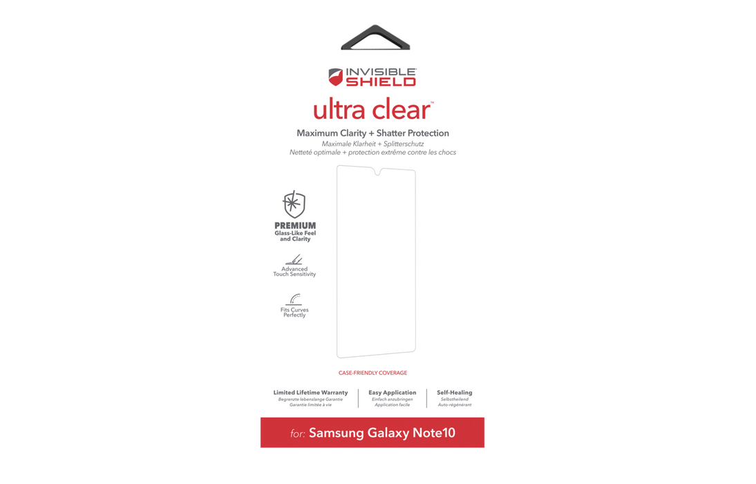 Zagg InvisibleShield Ultra Clear Samsung Note 10 Screen Protector