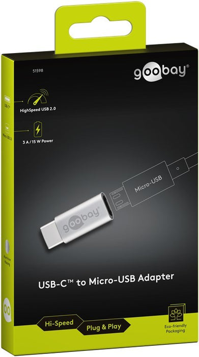 Goobay Micro-USB to USB-C Adapter - Silver