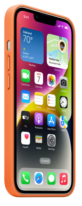 Apple iPhone 14 Plus Leather Case with MagSafe - Orange - LX2001 - Homewares, Outdoor, Phone Accessories, Cases, Speakers, Headphones + More -