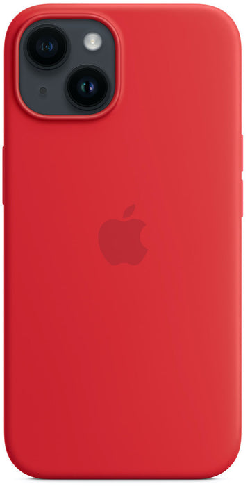 Apple iPhone 14 Silicone Case with MagSafe (PRODUCT) RED Silky Soft-touch finish