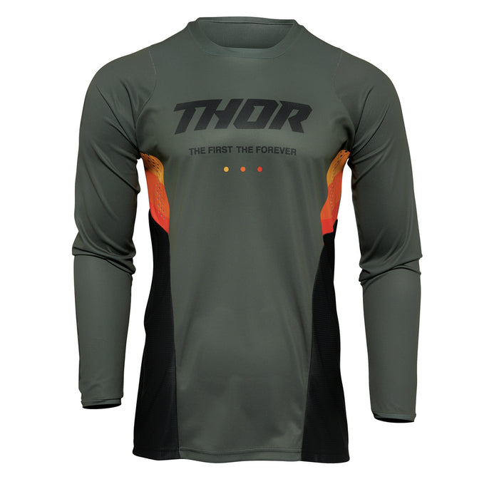 THOR MX JERSEY S22 PULSE REACT ARMY/BLACK SIZE SMALL