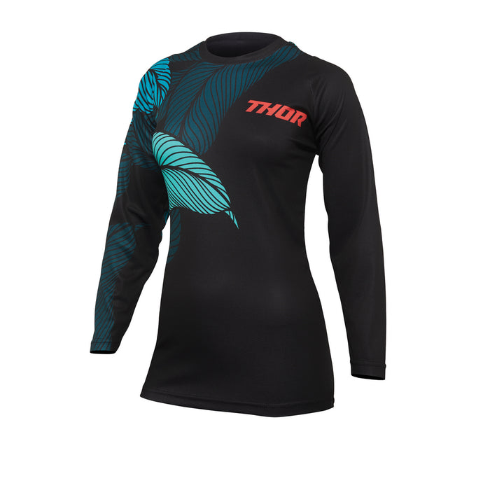 THOR MX JERSEY S22 SECTOR WOMEN URTH BLACK/TEAL SMALL