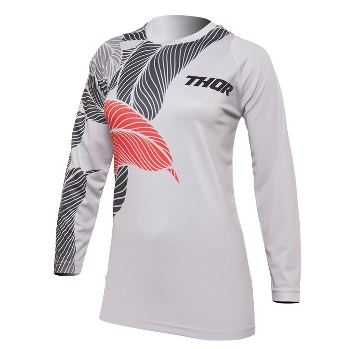 THOR MX JERSEY S22 SECTOR WOMEN URTH LIGHT GREY/CORAL SMALL