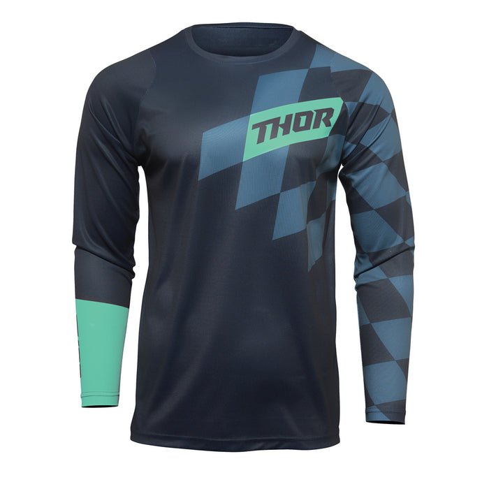 THOR MX JERSEY S22 SECTOR YOUTH BIRDROCK MIDNIGHT/MINT LARGE