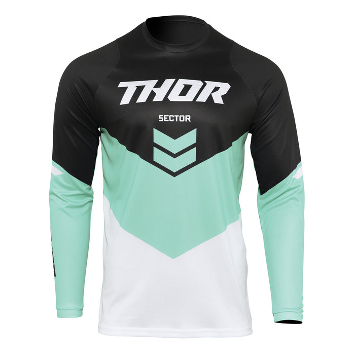 THOR MX JERSEY S22 SECTOR YOUTH CHEVRON BLACK/MINT XL