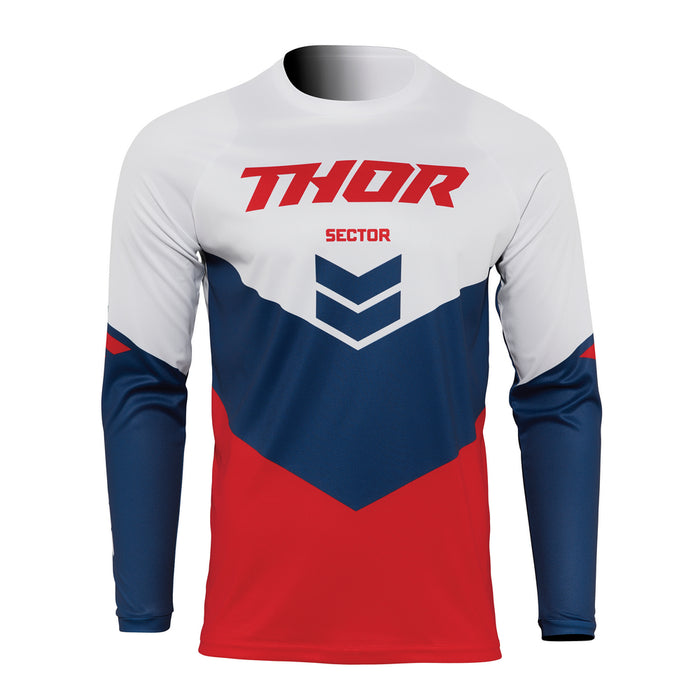 THOR MX JERSEY S22 SECTOR YOUTH CHEVRON RED/NAVY MEDIUM
