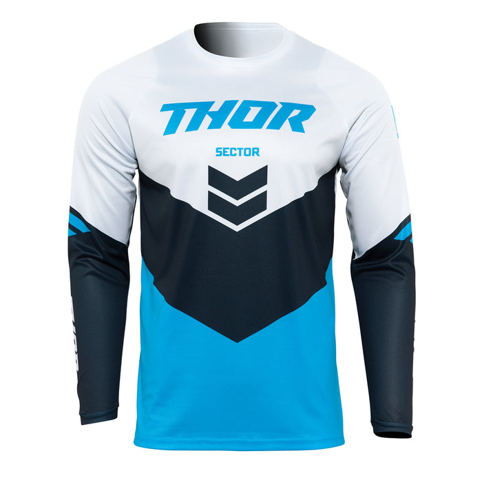 THOR MX JERSEY S22 SECTOR YOUTH CHEVRON BLUE/MIDNIGHT 2XS