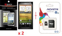 HTC Desire X Screen Protector + 8GB MicroSD Card - LX2001 - Homewares, Outdoor, Phone Accessories, Cases, Speakers, Headphones + More -
