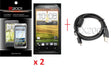 HTC Desire X Screen Protector + USB PC Cable