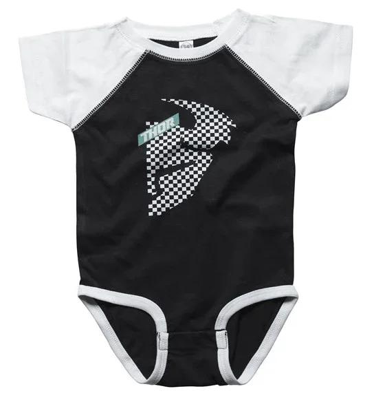 SUPERMINI THOR MX ONESIE INFANT HEAD CHECKED BLACK WHITE 0-6 MONTHS - LX2001 - Homewares, Outdoor, Phone Accessories, Cases, Speakers, Headphones + More -