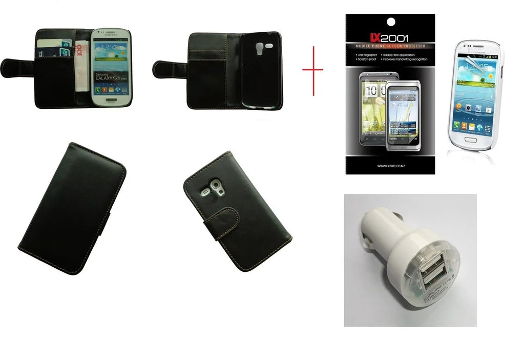 Samsung Galaxy S3 Mini Leather Case Dual Charger - LX2001 - Homewares, Outdoor, Phone Accessories, Cases, Speakers, Headphones + More -