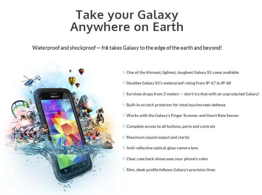 Samsung Galaxy S5 Fre LifeProof Case BLUETOOTH - LX2001 - Homewares, Outdoor, Phone Accessories, Cases, Speakers, Headphones + More -