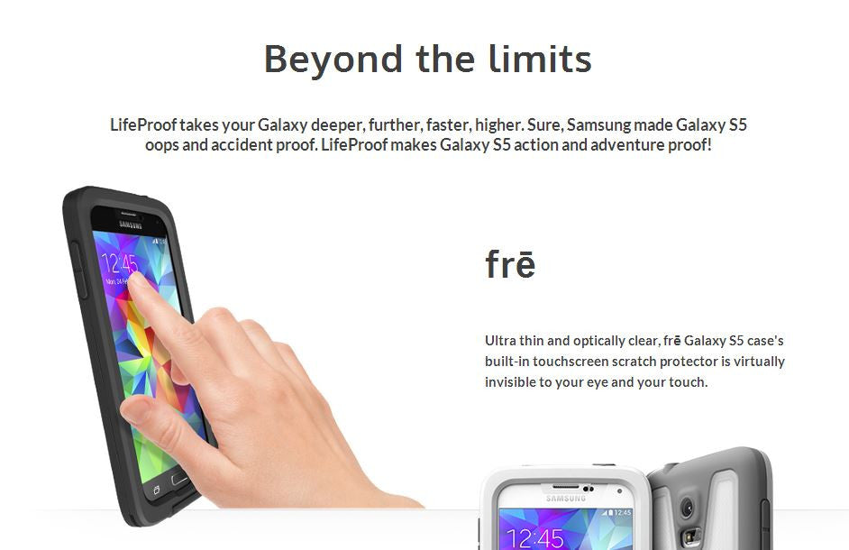 Samsung Galaxy S5 Fre LifeProof Case 16GB MicroSD