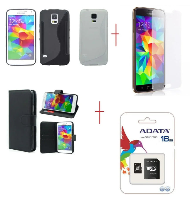 Samsung S5 Wallet Leather Gel Case 16GB GLASS SP - LX2001 - Homewares, Outdoor, Phone Accessories, Cases, Speakers, Headphones + More -