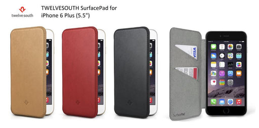 Apple iPhone 6 Plus TWELVESOUTH SurfacePad Case 12-1428 Black 12-1430 Red 12-1431 Camel