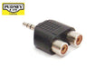 3.5MM STEREO PLUG TO 2 X RCA SOCKETS A1124