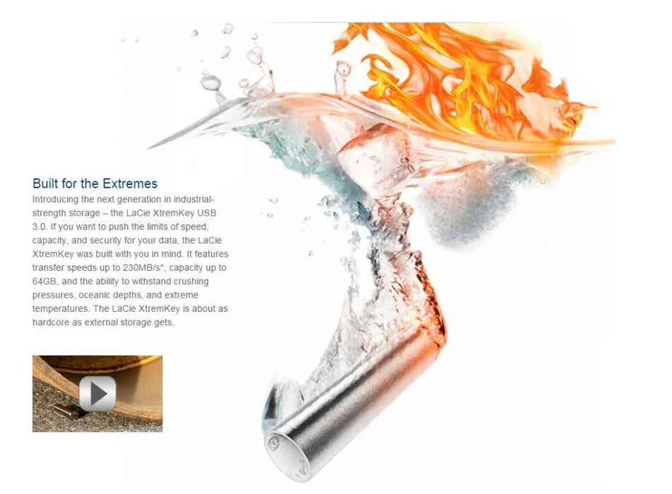 LaCie 128GB XtremKey Flash Stick Drive 9000445 - LX2001 - Homewares, Outdoor, Phone Accessories, Cases, Speakers, Headphones + More -