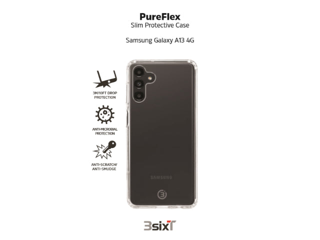 3SIXT Samsung Galaxy A13 4G 6.6" PureFlex Case - Clear