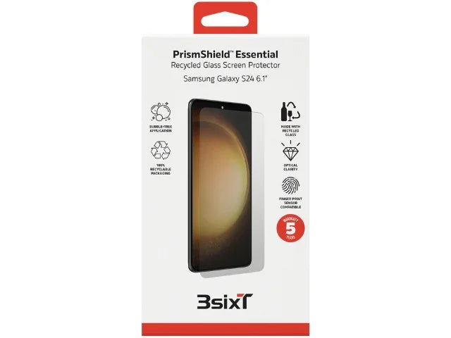 3SIXT Samsung Galaxy S24 6.2" PrismShield Essential Screen Protector - LX2001 - Homewares, Outdoor, Phone Accessories, Cases, Speakers, Headphones + More -