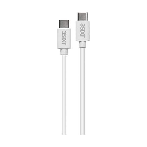 3SIXT USB Type C v2.0 USB-C to USB-C Cable - White 3S-0858
