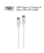3SIXT USB Type C v2.0 USB-C to USB-C Cable - White 3S-0858
