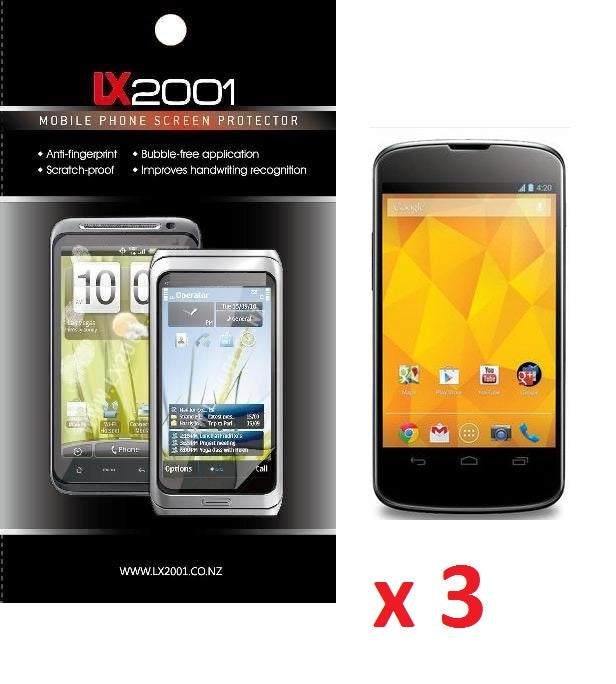 3 x LG Nexus 4 E960 Screen Protector