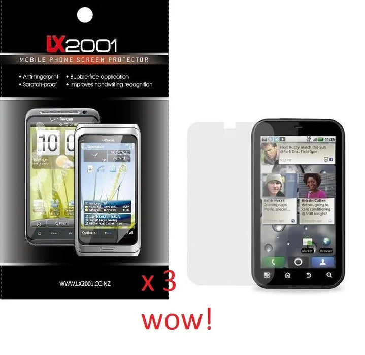 Motorola Defy Screen Protector - LX2001 - Homewares, Outdoor, Phone Accessories, Cases, Speakers, Headphones + More -