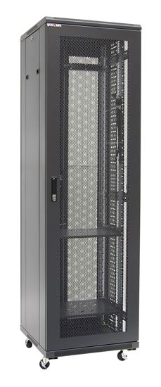 DYNAMIX 42RU Server Cabinet 600mm Deep, Front Glass Door, Rear Mesh Double Doors