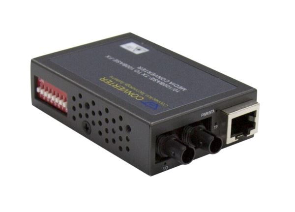 CTS 10/100Base-TX to 100Base-FX ST Multimode Media Converter. Compact Fast Ether