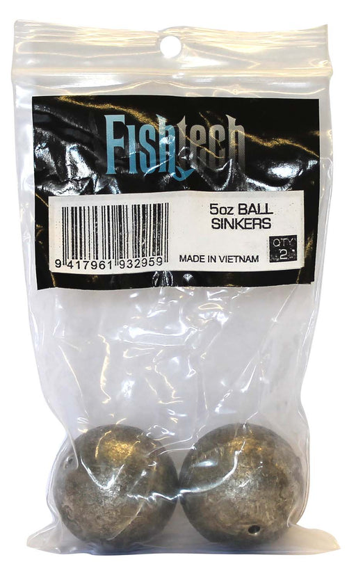 Fishtech Ball Sinkers 5oz (2 per pack)