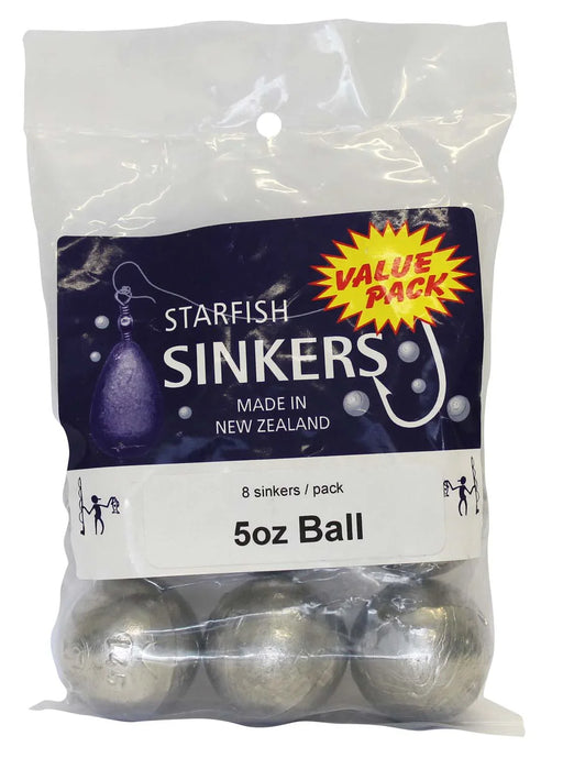 Starfish Ball Sinker Value Pack 5oz (8 per pack) - LX2001 - Homewares, Outdoor, Phone Accessories, Cases, Speakers, Headphones + More -