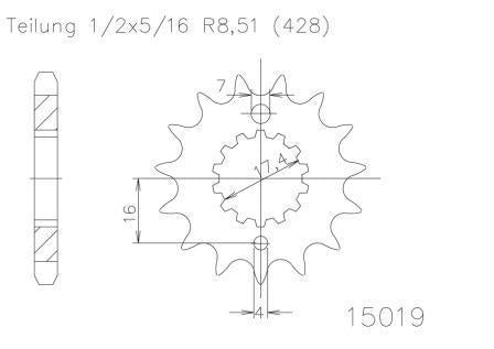 SPROCKET FRONT MOTO-MASTER MADE IN HOLLAND YAMAHA YZ85 02-21 14T