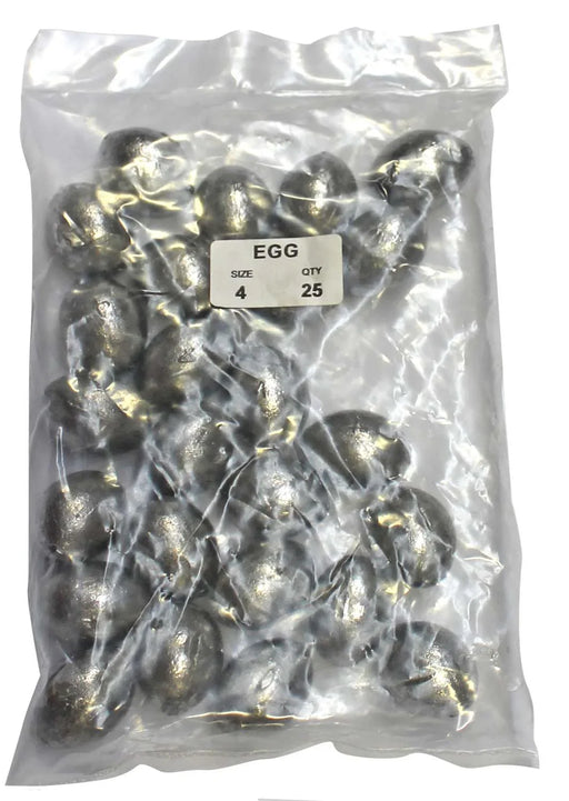 Egg Sinker Bulk Pack 4oz (25 per pack) - LX2001 - Homewares, Outdoor, Phone Accessories, Cases, Speakers, Headphones + More -