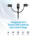 PROMATE MicroUSB USB-C & Lightning Connector USB Cable