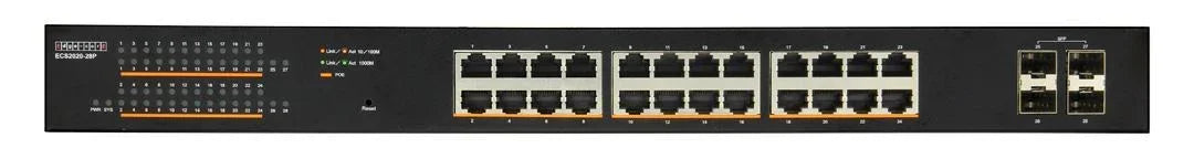 EDGECORE 28 Port Gigabit PoE+ Web- Smart Ethernet Switch. 4-port SFP & 24 PoE po - LX2001 - Homewares, Outdoor, Phone Accessories, Cases, Speakers, Headphones + More -