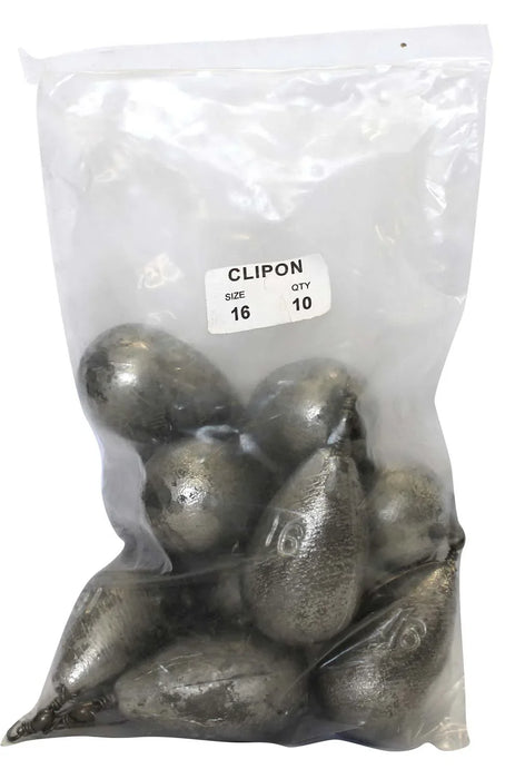 Clipon Sinker Bulk Pack 16oz (10 per pack) - LX2001 - Homewares, Outdoor, Phone Accessories, Cases, Speakers, Headphones + More -