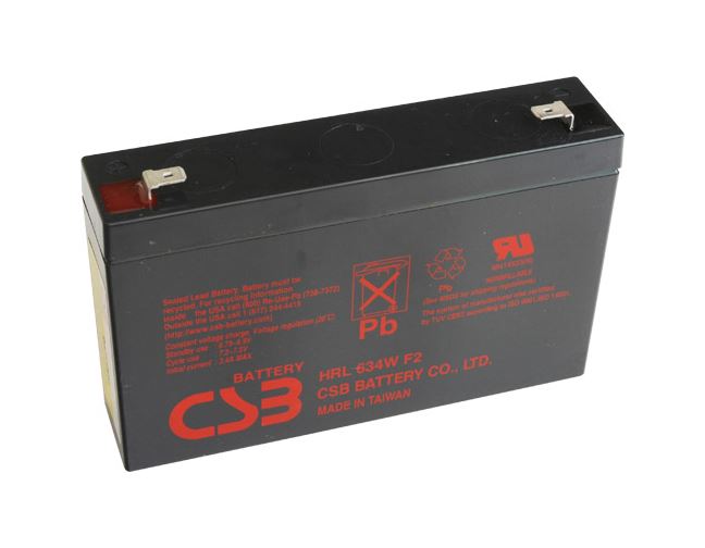 CSB 6V 34W 9Ah Replacement Battery for 5P Rack Mount Models: 5P650iR (2), 5P850i