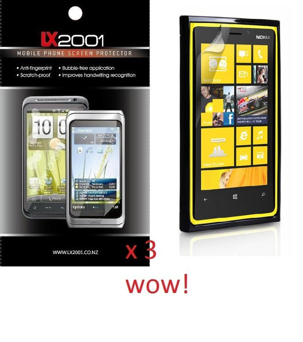 3 x Nokia Lumia 920 Screen Protector