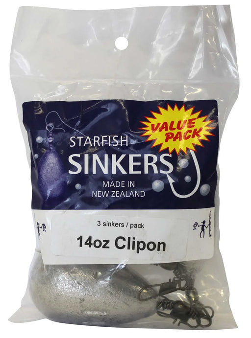 Starfish Clipon Sinker Value Pack 14oz (3 per pack) - LX2001 - Homewares, Outdoor, Phone Accessories, Cases, Speakers, Headphones + More -