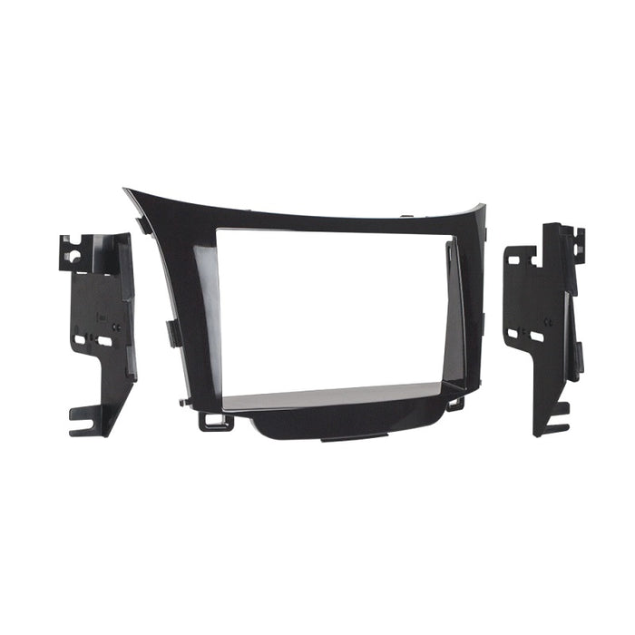 fitting kit hyundai elantra gt 2013 on without nav double din high gloss black