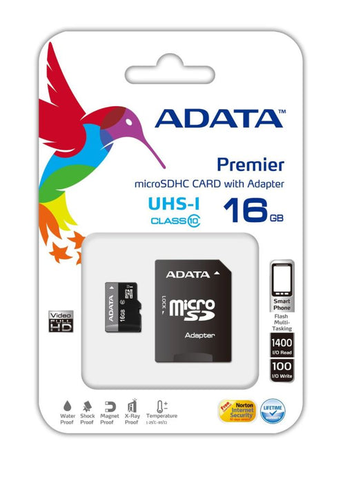 ADATA 16GB MicroSD Card Class 10 UHS-I
