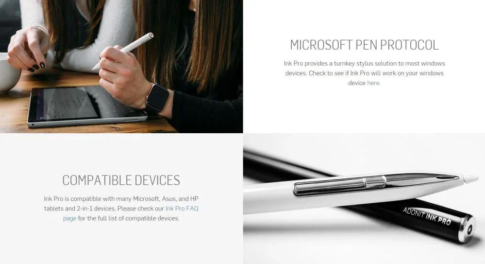 Adonit Ink Pro Fine Point Stylus Pen for Microsoft Devices - Black ADIPB - LX2001 - Homewares, Outdoor, Phone Accessories, Cases, Speakers, Headphones + More -