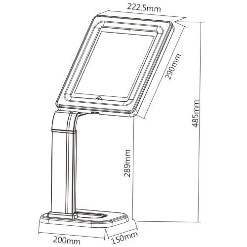 BRATECK Universal Anti-Theft Tablet Desk Stand PAD15-03