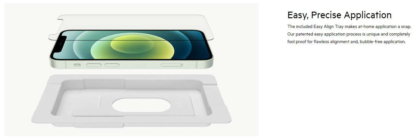 Belkin Apple iPhone 12 Mini 5.4" SCREENFORCE™ UltraGlass Anti-Microbial Screen Protector - Clear OVA036ZZ