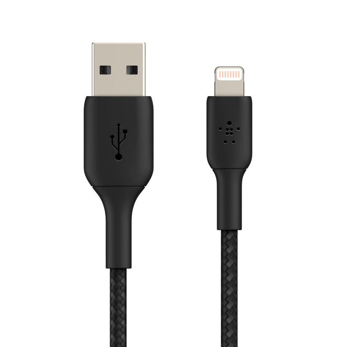 Belkin BOOST CHARGE Braided Lightning to USB-A Cable (1m / 3.3ft, Black)