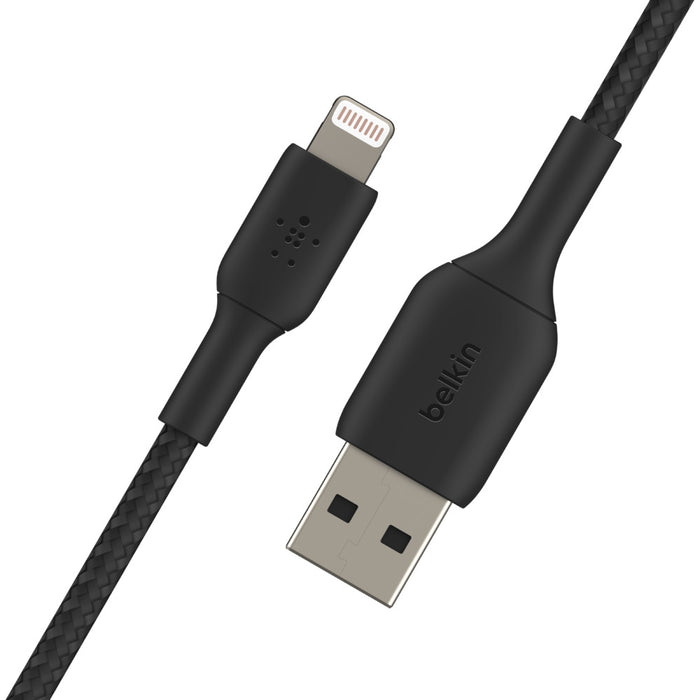 Belkin BOOST CHARGE Braided Lightning to USB-A Cable (1m / 3.3ft, Black)